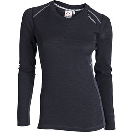 Ulvang Rav 100% round neck woman, black/granite