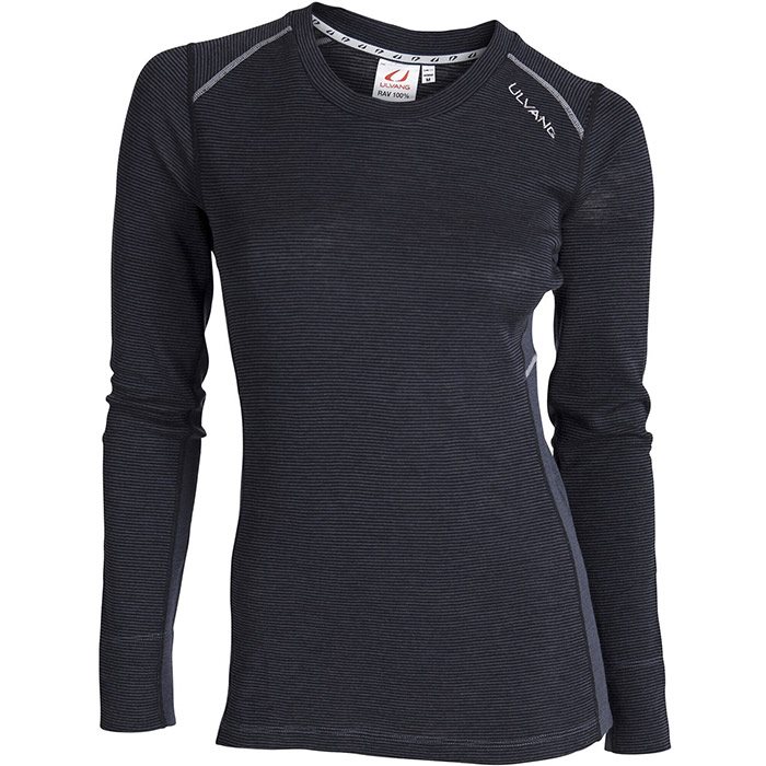 Billede af Ulvang Rav 100% round neck woman, black/granite - Undertøj