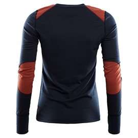 Aclima LightWool Reinforced Crew Neck Women, navy/red