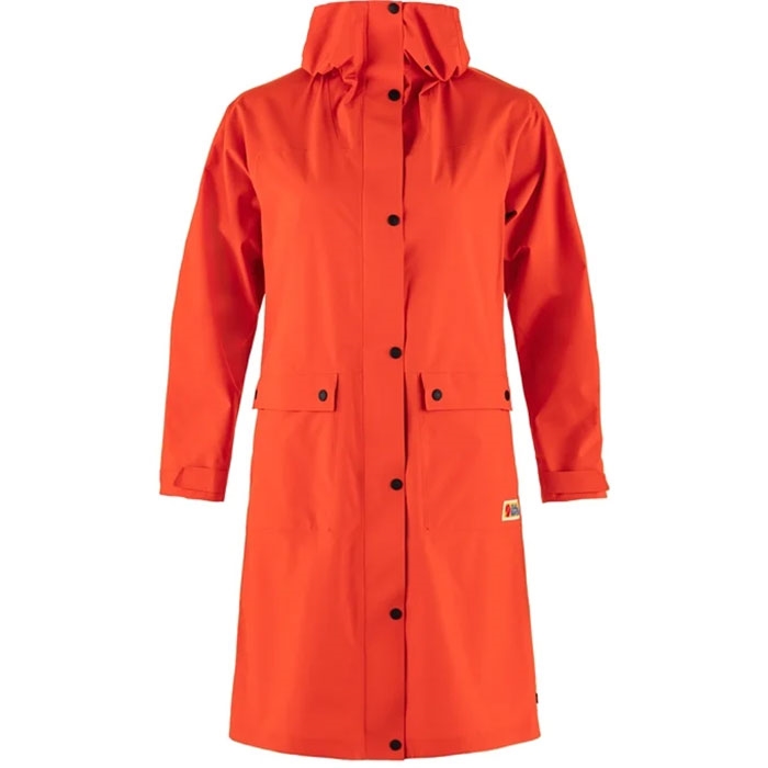 Fjällräven Rain Parka Women-flame orange-XL - Regntøj, poncho