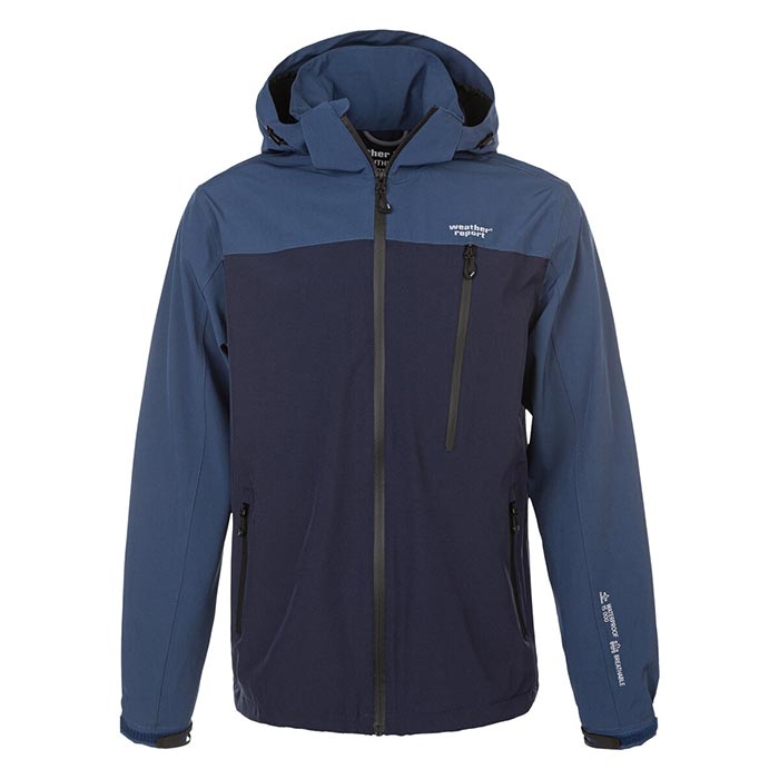 Se Weather Report Delton M AWG Jacket Men 15000mm-navy-2XL - Regntøj, poncho hos Outdoornu.dk