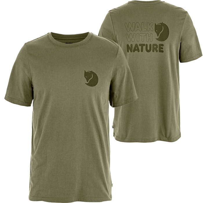 Fjällräven Mens Walk With Nature T-shirt (Grøn (GREEN/620) Large)