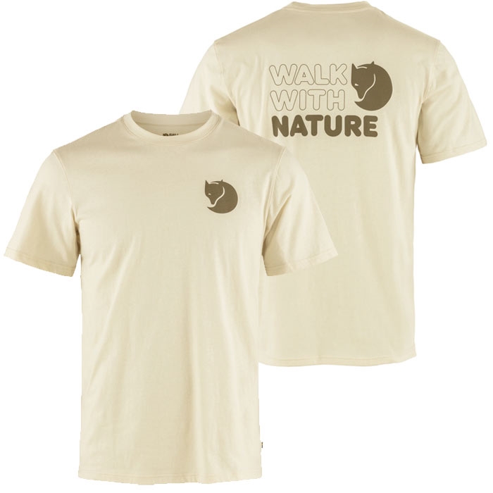 Fjällräven Mens Walk With Nature T-shirt (Hvid (CHALK WHITE/113) Medium)