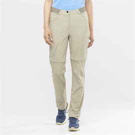 Salomon Wayfarer Zip-Off Pants Woman, plaza taupe