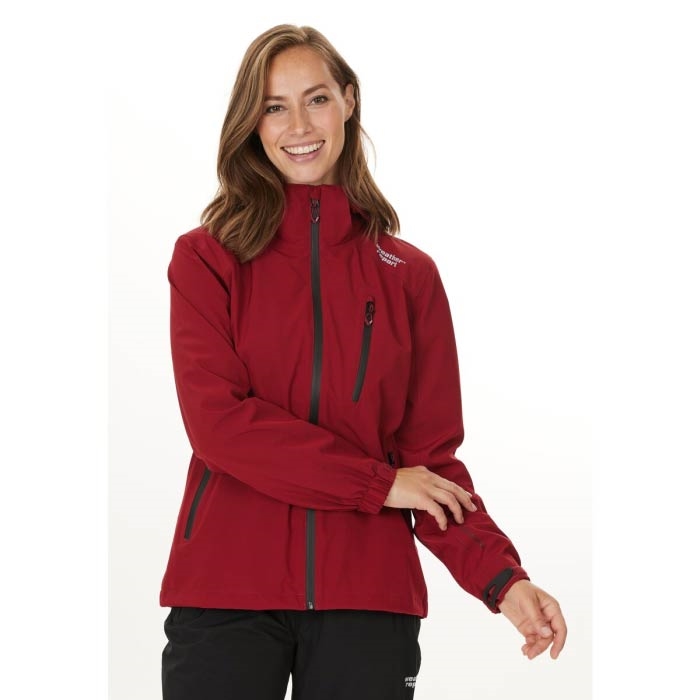 Weather Report Camelia W AWG regnjakke Dame 15.000mm-biking red-38 - Regntøj, poncho