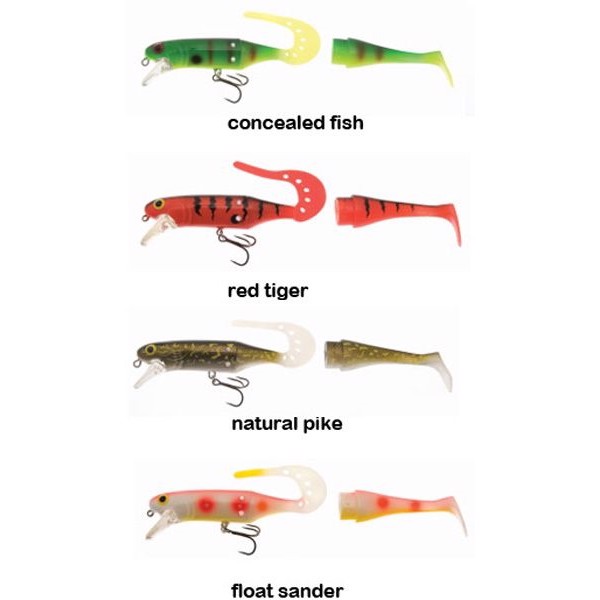 Westin Jatte Teez Tail Wobler / Gummifisk 29 G Rød Tiger Wobler