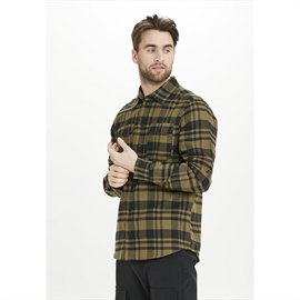 Whistler Flannel Checked skjorte, dark olive