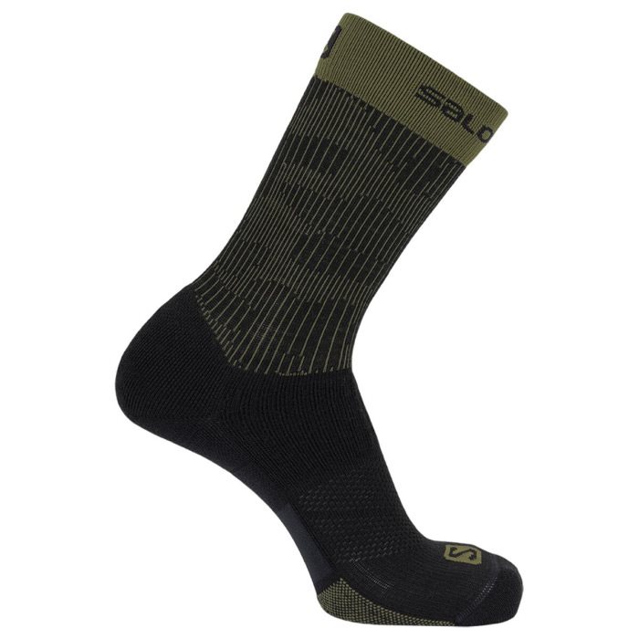 Humanistisk impuls Angreb Salomon X Ultra Mid merino sokker, black/olive night