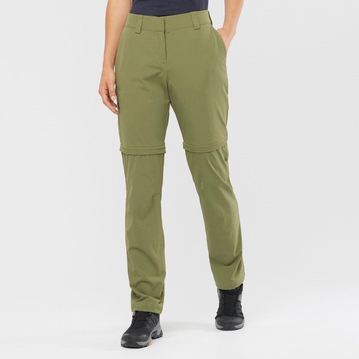 Allergi global virkelighed Salomon Wayfarer Zip-Off bukser Dame, martini olive